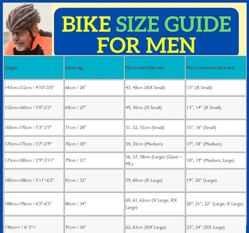 Bike Size Chart Easy Methods How To Choose Right Bicycle